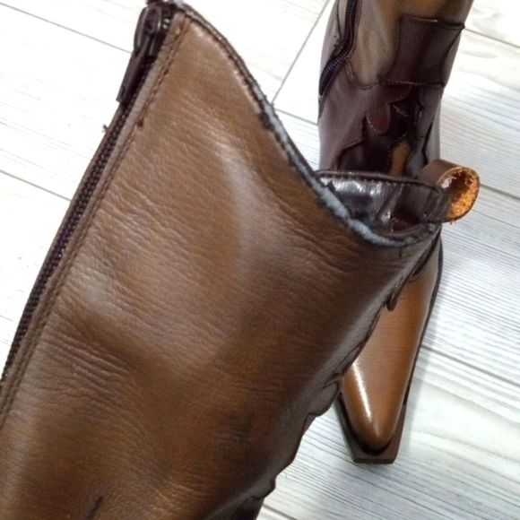 (S-33563)  Bonanza Women's LEATHER Western Boots Size 7.5 - Picture 6 of 12